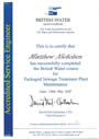 Alpha Services British Water Certification